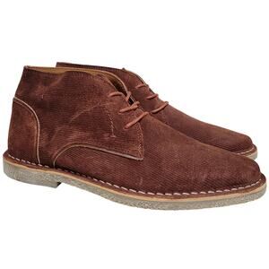 Kenneth Cole Reaction Men Passage Chukka Boots Size US 7M Brick Brown Corduroy